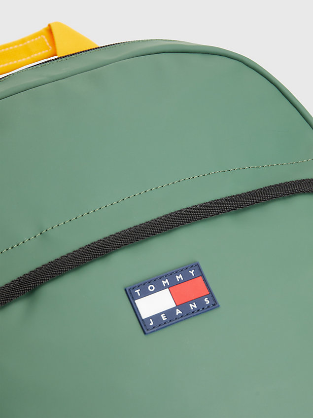 green colour-blocked dome backpack for men tommy jeans