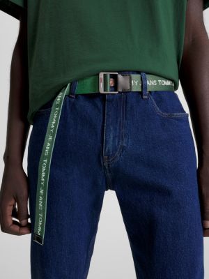 Individualiteit Schande hoed Essential Baxter Recycled Webbing Belt | GREEN | Tommy Hilfiger