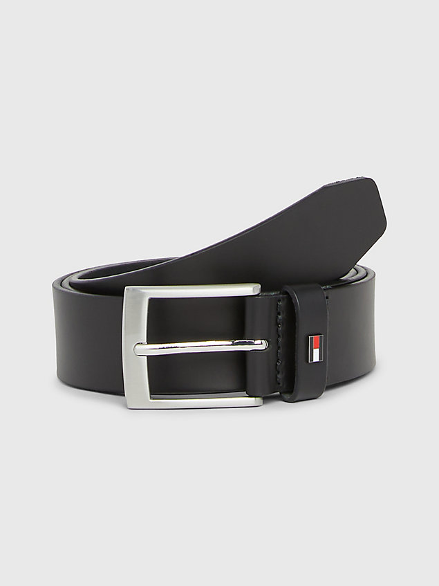 black adan leather belt for men tommy hilfiger