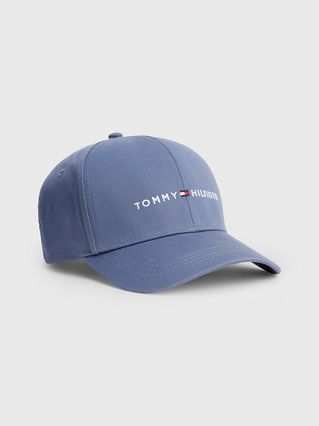 blue logo embroidery baseball cap for men tommy hilfiger