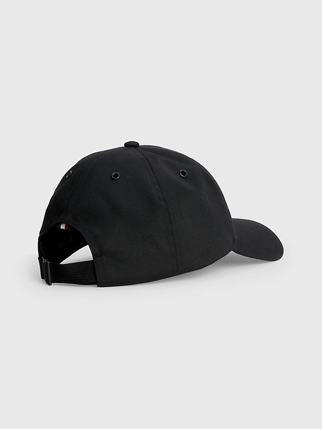 black czapka z daszkiem i aplikacją z logo dla mężczyźni - tommy hilfiger