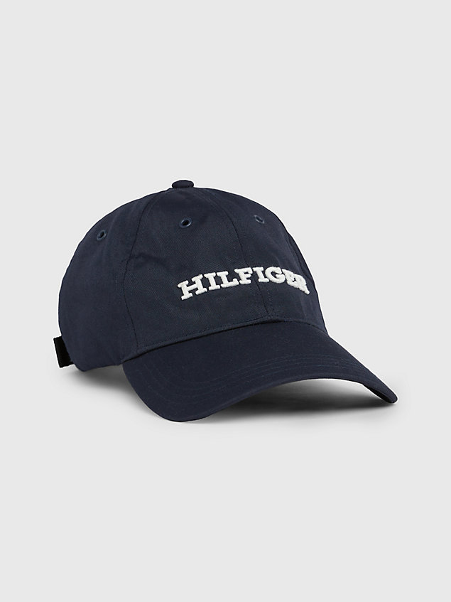 blue logo appliqué baseball cap for men tommy hilfiger
