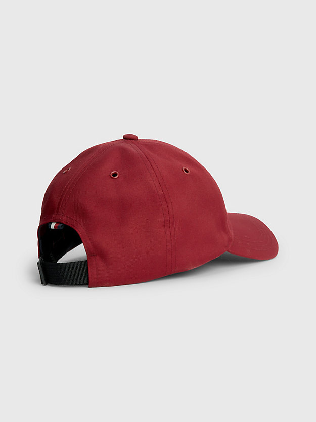 cappello da baseball con applique rosso da uomo tommy hilfiger