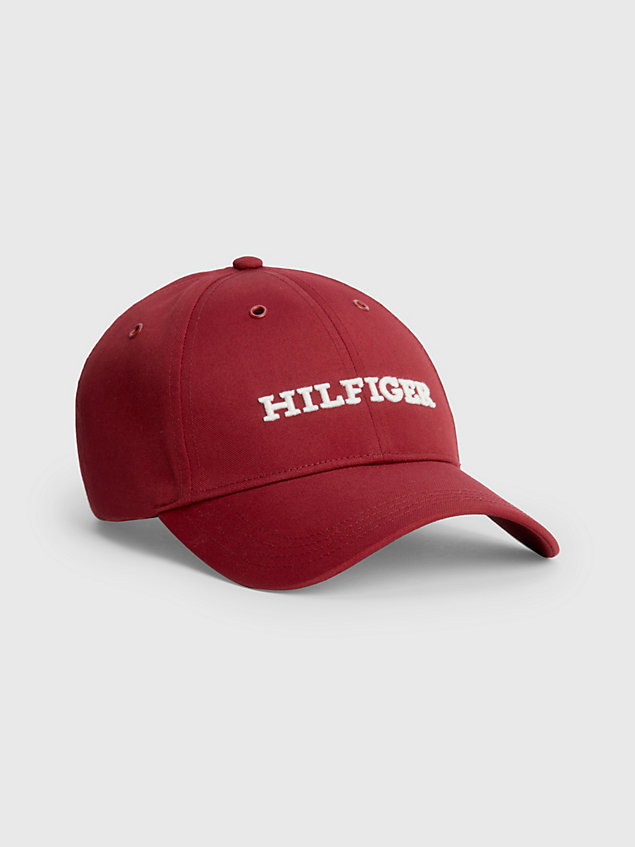 red logo appliqué baseball cap for men tommy hilfiger
