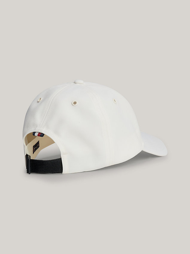 white logo appliqué baseball cap for men tommy hilfiger