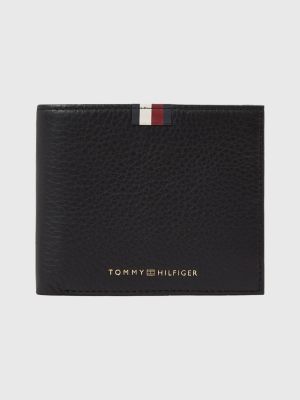 TH Premium Leather Bifold Wallet BLACK Tommy Hilfiger