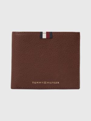 TH Premium Leather Bifold Wallet BROWN Tommy Hilfiger