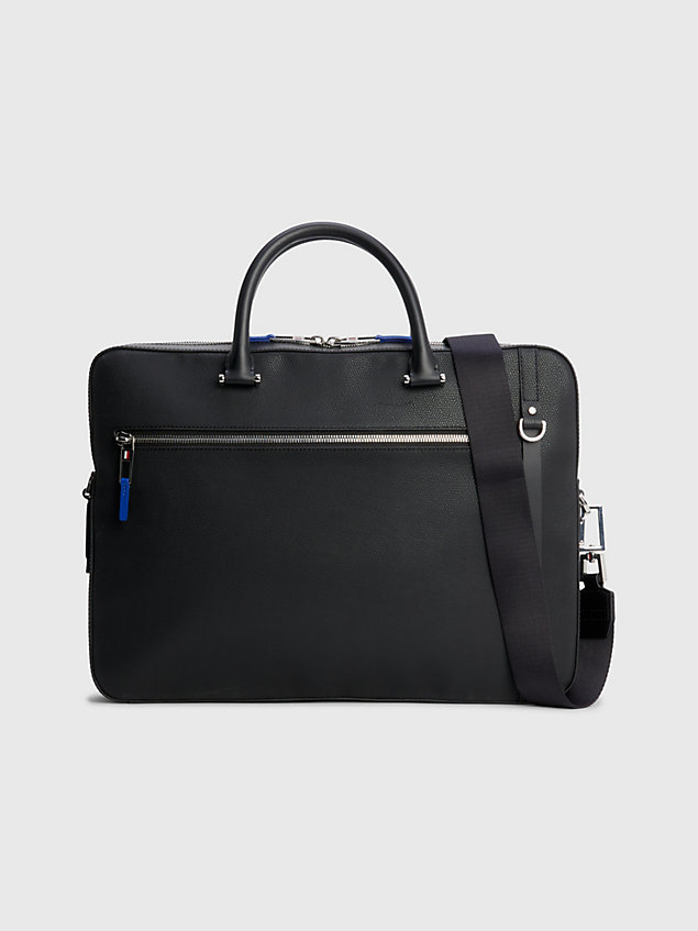 black th business slim laptop bag for men tommy hilfiger