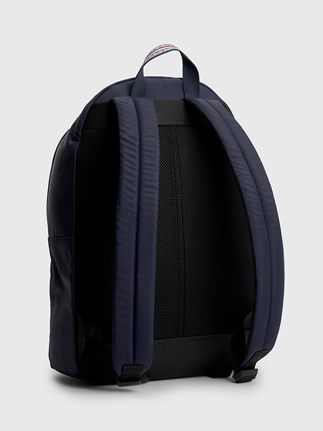 blue recycled dome backpack for men tommy hilfiger