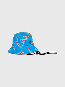 blue tommy hilfiger x andy warhol linen bucket hat for men tommy hilfiger