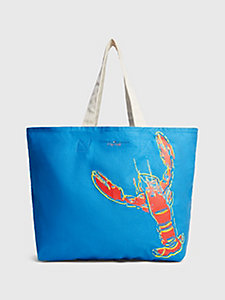 blue tommy hilfiger x andy warhol lobster tote for men tommy hilfiger