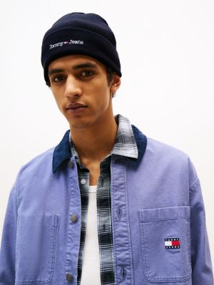 Logo Embroidery Beanie | Blue Tommy | Hilfiger