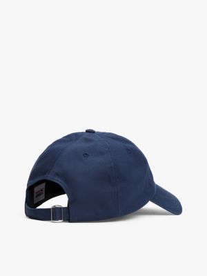 blau baseball-cap aus reiner baumwolle mit logo für herren - tommy jeans