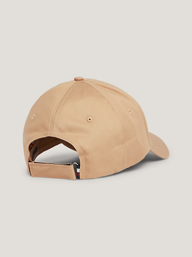 khaki baseball-cap mit gleichfarbigem th-monogramm für herren - tommy hilfiger
