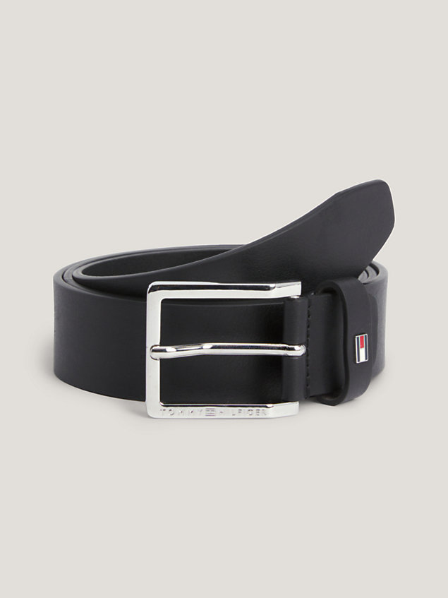 black enamel flag adjustable leather belt for men tommy hilfiger