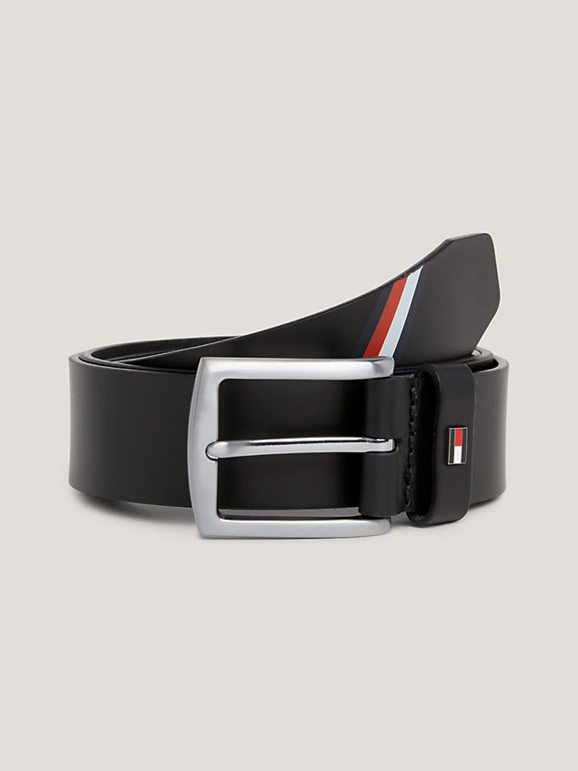 black denton signature leather belt for men tommy hilfiger