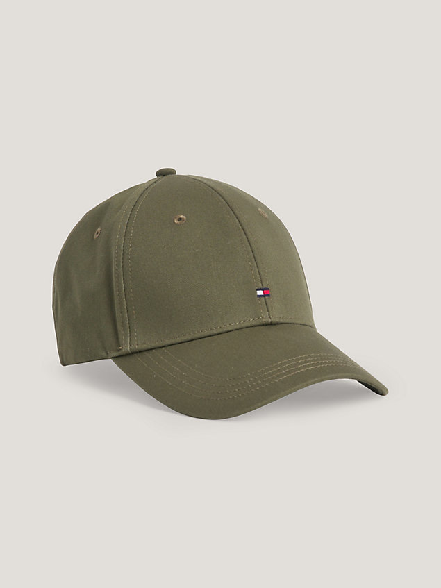 khaki essential cap mit aufgestickter flag für herren - tommy hilfiger
