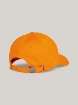 orange hilfiger flag baseball-cap im 6-panel-design für herren - tommy hilfiger