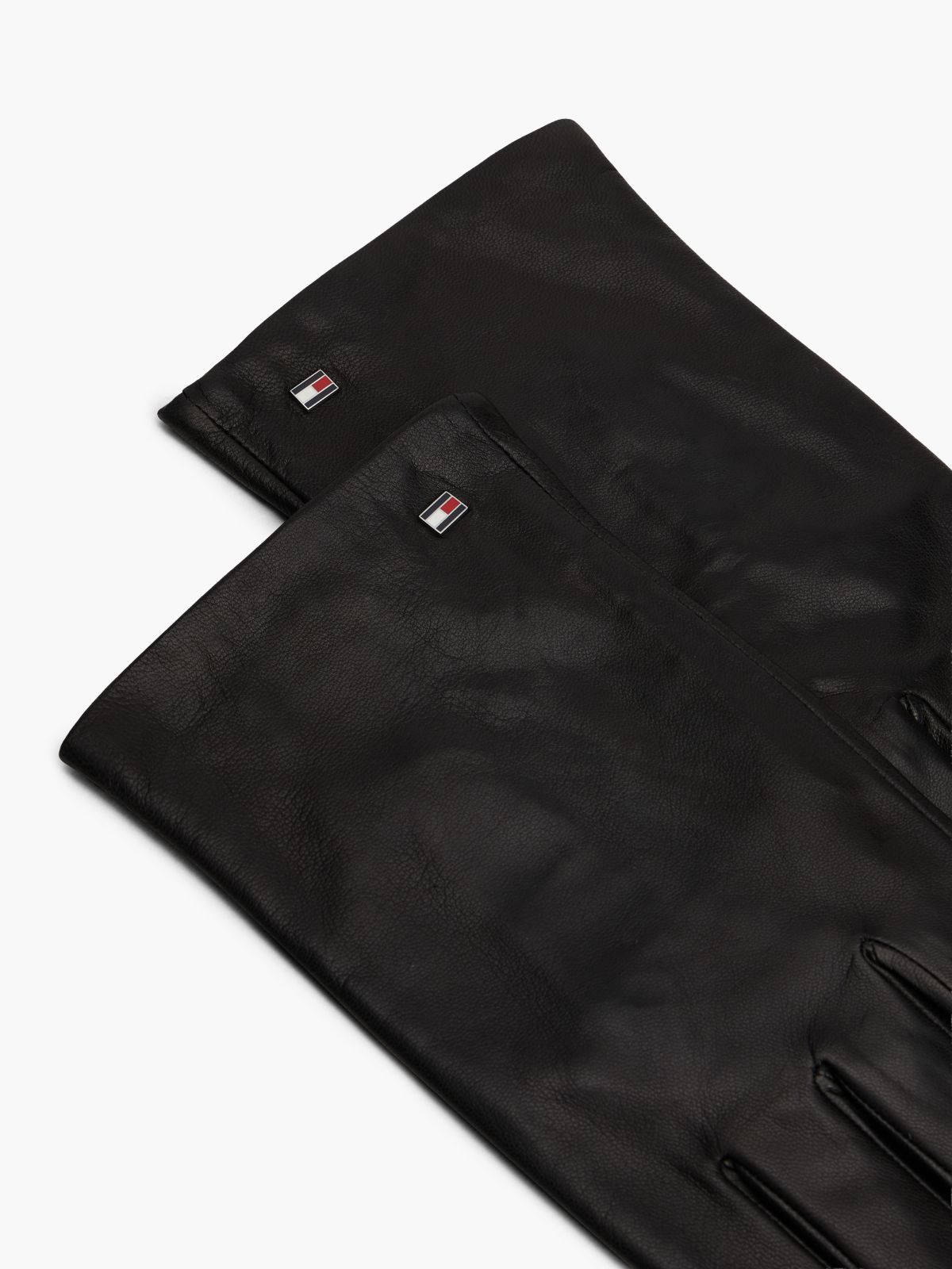 Hilfiger Flag Leather Gloves — Black