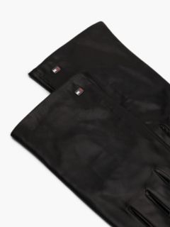 Hilfiger Flag Leather Gloves — Black 2