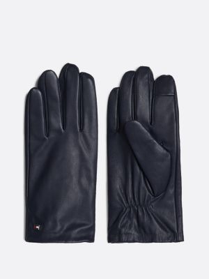 Tommy hilfiger men's leather on sale gloves