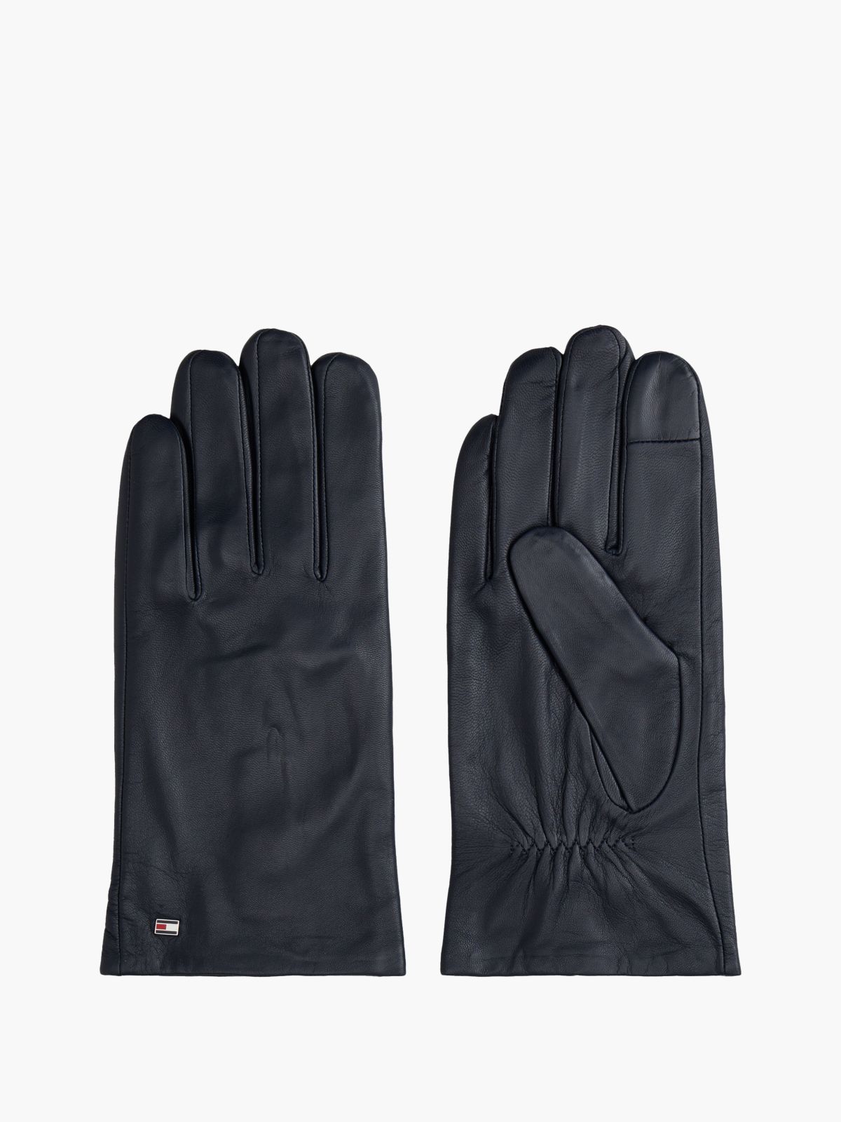 Hilfiger Flag Leather Gloves — Blue