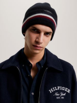 Signature beanie met logo Zwart Tommy Hilfiger