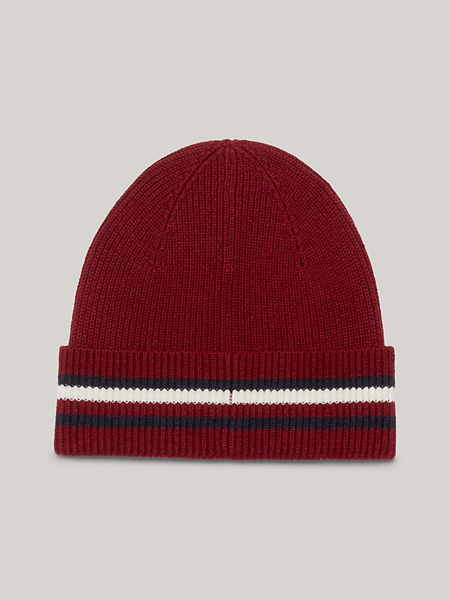 bonnet emblématique à logo red pour hommes tommy hilfiger