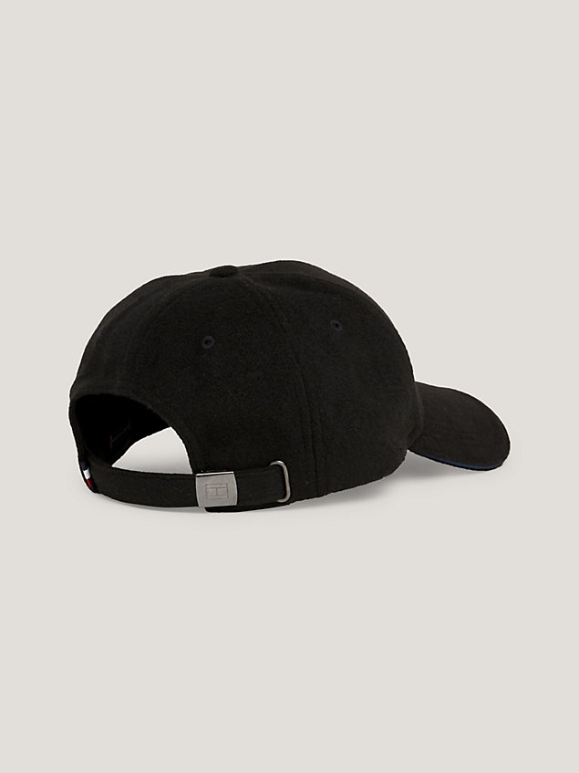 black czapka z daszkiem z kolekcji elevated dla mężczyźni - tommy hilfiger