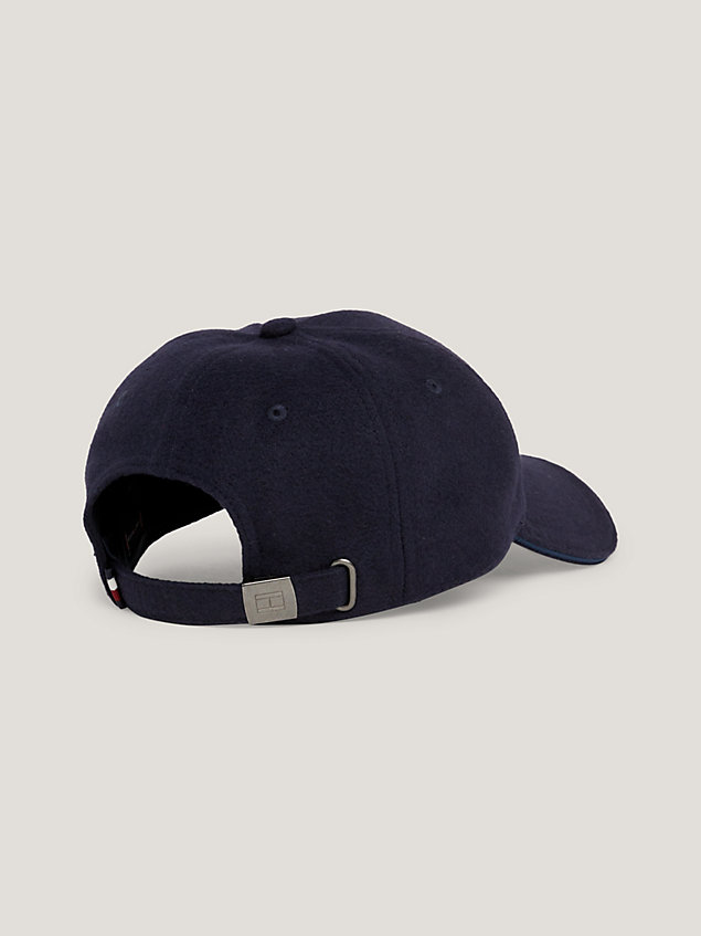 blue czapka z daszkiem z kolekcji elevated dla mężczyźni - tommy hilfiger