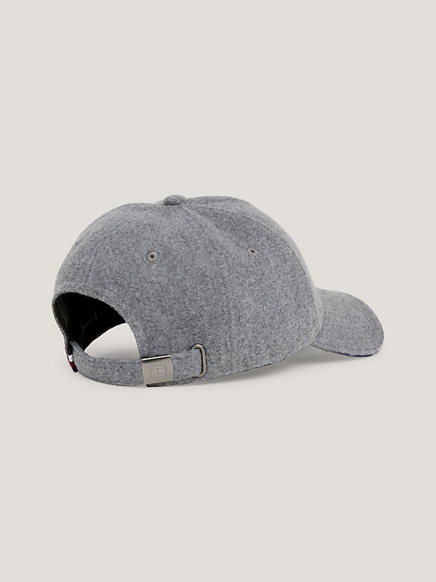 grey czapka z daszkiem z kolekcji elevated dla mężczyźni - tommy hilfiger