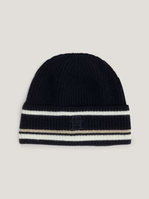 Tommy Hilfiger Bonnet rayé pour Homme Mtze, Blanc, Taille Unique :  : Mode