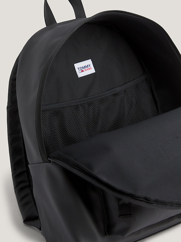 black elevated badge daily backpack for men tommy jeans
