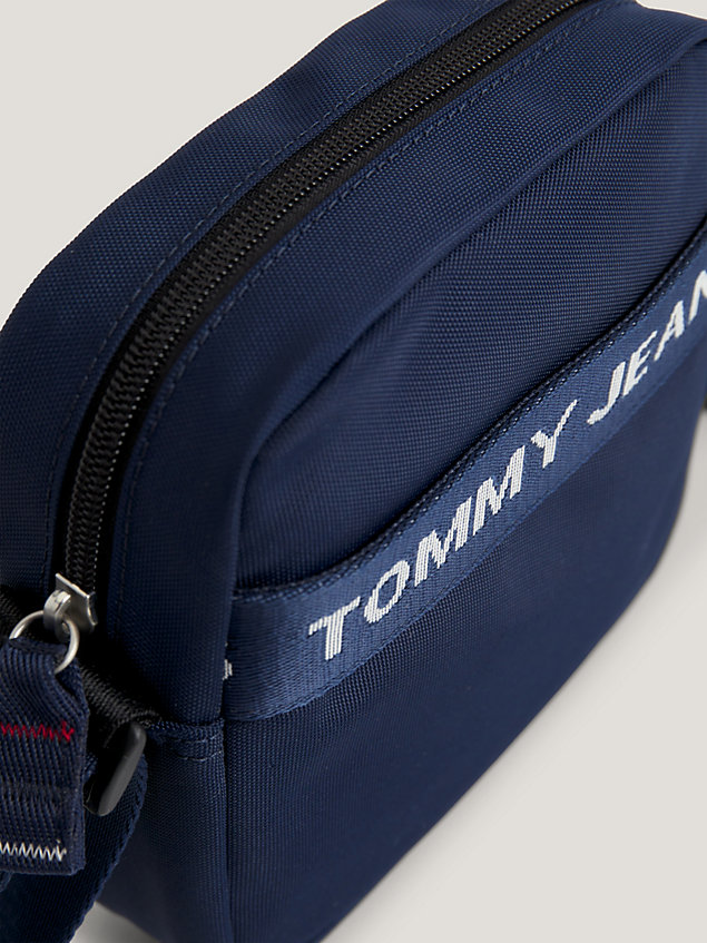 blue essential recycled reporter bag for men tommy jeans