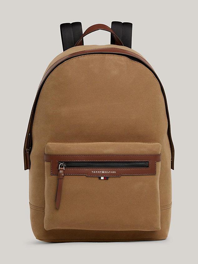 brown classics prep dome backpack for men tommy hilfiger
