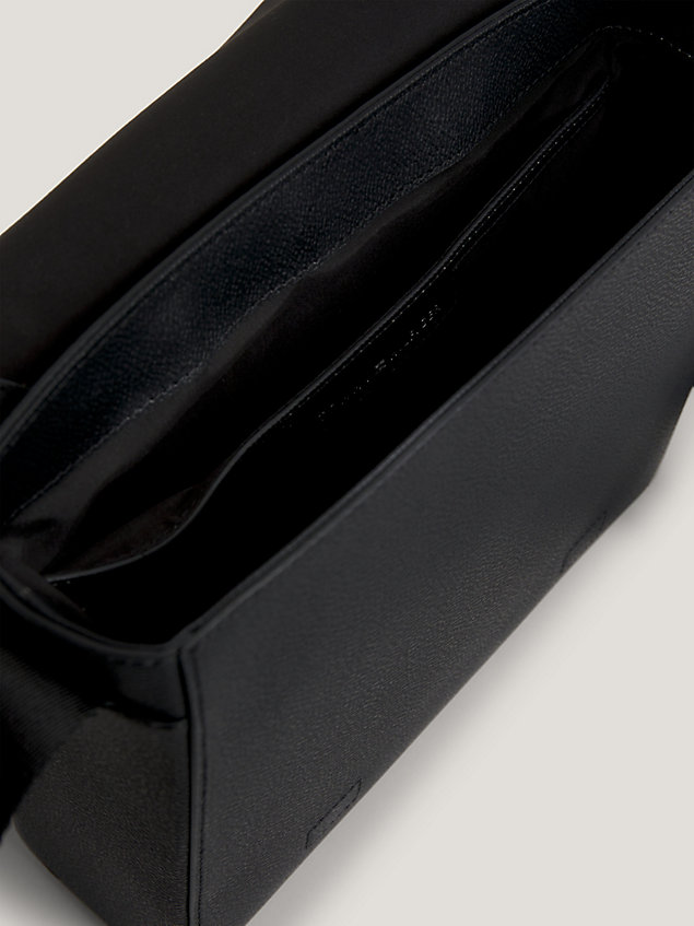 black coated canvas logo messenger bag for men tommy hilfiger