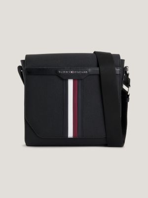 Coated Canvas Logo Messenger Bag BLACK Tommy Hilfiger