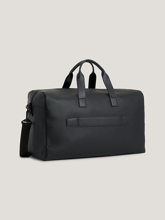black torba weekendowa essential z logo dla mężczyźni - tommy hilfiger