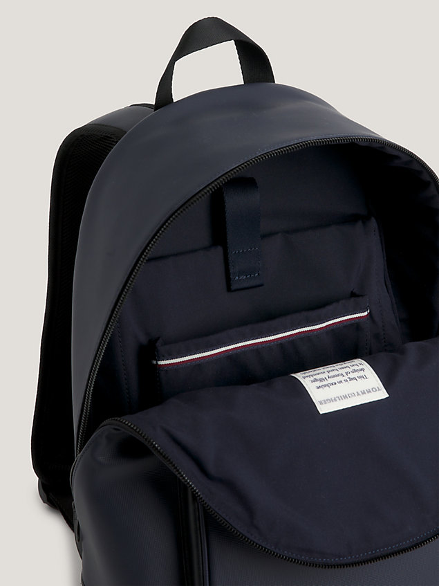blue essential pique logo dome backpack for men tommy hilfiger