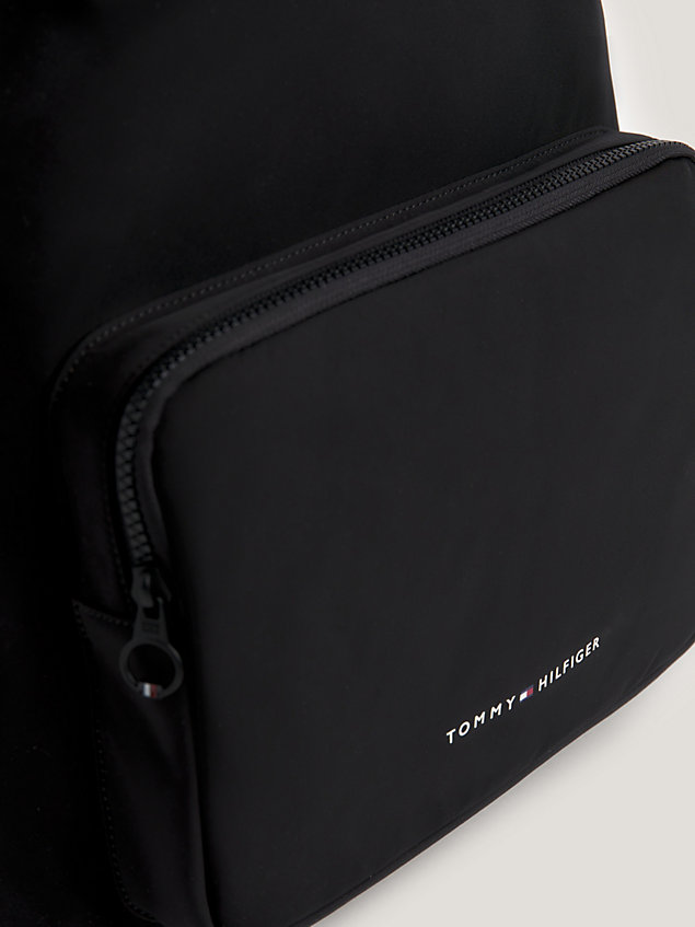 black plecak o fasonie kopułowym z logo dla mężczyźni - tommy hilfiger