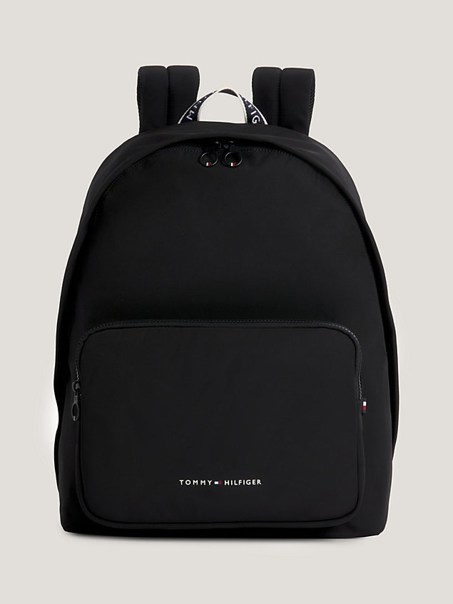 black kuppelförmiger rucksack mit logo für herren - tommy hilfiger