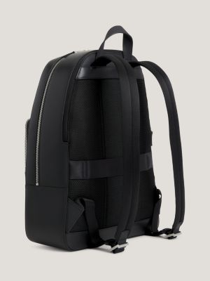 Pebble Grain Leather Dome Backpack | Black | Tommy Hilfiger