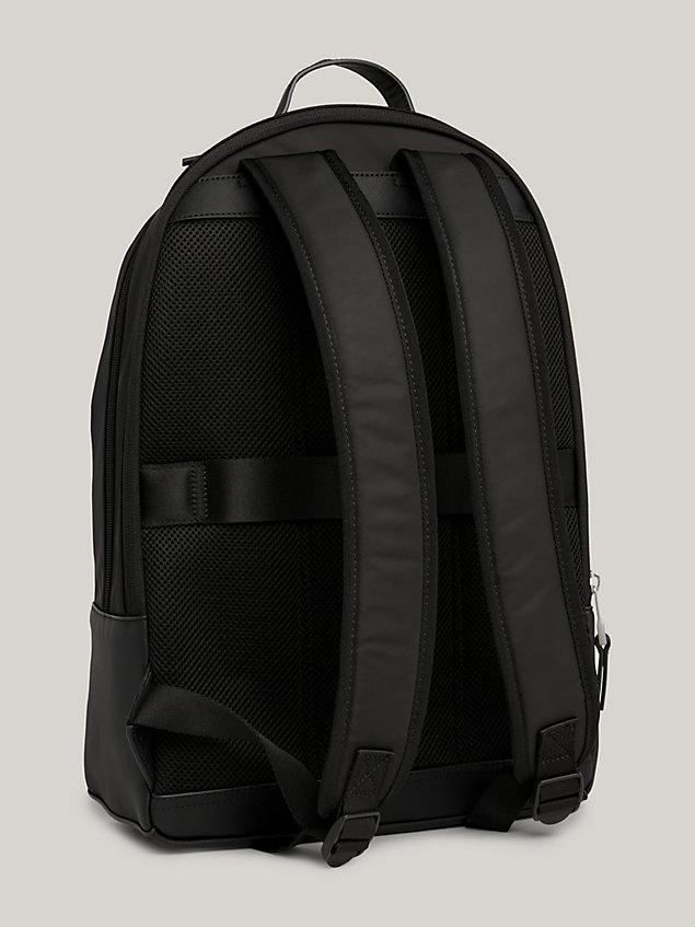 black elevated logo dome backpack for men tommy hilfiger