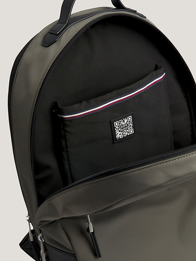 grey elevated logo dome backpack for men tommy hilfiger