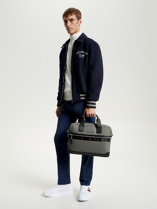 maletín para portátil elevated con logo grey de hombre tommy hilfiger
