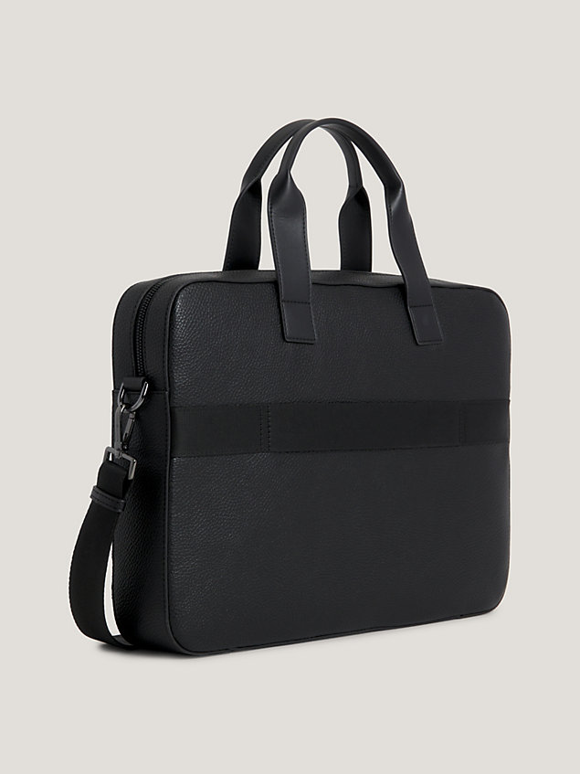 black slim metal logo laptop bag for men tommy hilfiger