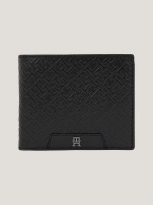 FENDI: laptop pouch in grained leather with embossed logo - Black