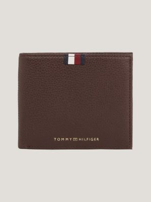 Forblive bunke bede Premium Leather Signature Flap And Coin Wallet | BROWN | Tommy Hilfiger