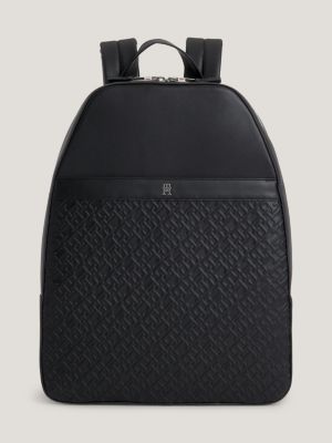 Tommy Hilfiger Monogram Logo Backpack in Black for Men