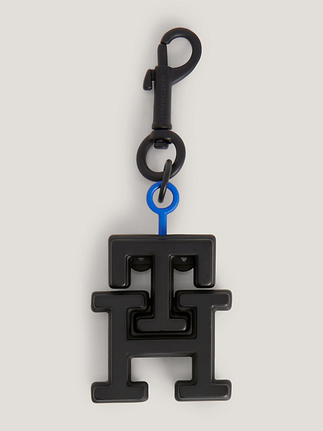 black schlüsselanhänger mit monogramm inkl. geschenkbox für herren - tommy hilfiger